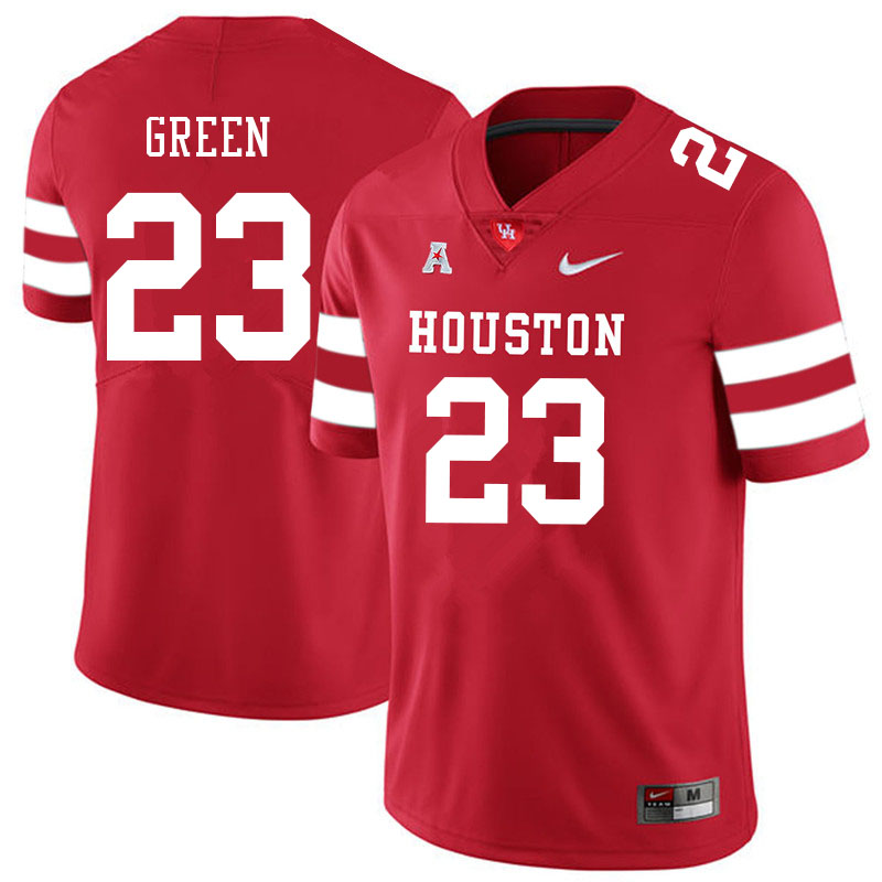 Men #23 Art Green Houston Cougars College Football Jerseys Sale-Red